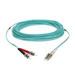 Picture of 25m ST to LC Aqua OM4 Duplex OFNR (Riser-Rated) TAA Fiber Patch Cable