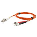 Picture of 2m ST to LC Orange OM3 Duplex OFNR (Riser-Rated) Fiber Patch Cable