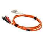 Picture of 2m ST to LC Orange OM3 Duplex OFNR (Riser-Rated) Fiber Patch Cable