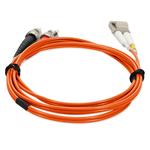 Picture of 2m ST to LC Orange OM3 Duplex OFNR (Riser-Rated) Fiber Patch Cable