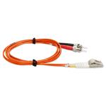 Picture of 2m ST to LC Orange OM3 Duplex OFNR (Riser-Rated) Fiber Patch Cable