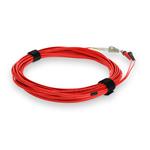 Picture of 2m ST to LC Red OM3 Duplex OFNR (Riser-Rated) Fiber Patch Cable