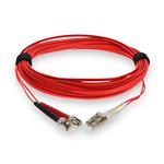 Picture of 2m ST to LC Red OM3 Duplex OFNR (Riser-Rated) Fiber Patch Cable