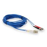 Picture of 2m ST to LC Blue OM4 Duplex OFNR (Riser-Rated) Fiber Patch Cable