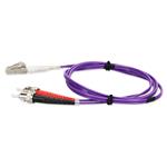 Picture of 2m ST to LC Purple OM4 Duplex OFNR (Riser-Rated) Fiber Patch Cable