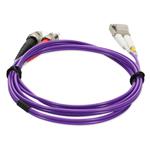 Picture of 2m ST to LC Purple OM4 Duplex OFNR (Riser-Rated) Fiber Patch Cable