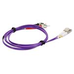 Picture of 2m ST to LC Purple OM4 Duplex OFNR (Riser-Rated) Fiber Patch Cable
