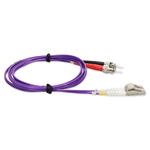 Picture of 2m ST to LC Purple OM4 Duplex OFNR (Riser-Rated) Fiber Patch Cable