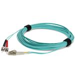 Picture of 2m ST to LC Aqua OM4 Duplex OFNR (Riser-Rated) Fiber Patch Cable