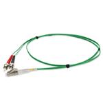 Picture of 2m ST to LC Green OM1 Duplex OFNR (Riser-Rated) MMF Fiber Patch Cable