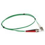 Picture of 2m ST to LC Green OM1 Duplex OFNR (Riser-Rated) MMF Fiber Patch Cable