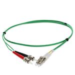 Picture of 2m ST to LC Green OM1 Duplex OFNR (Riser-Rated) MMF Fiber Patch Cable