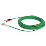Picture of 30m LC to ST Green OM4 Duplex OFNR (Riser-Rated) Fiber Patch Cable