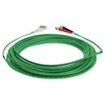 Picture of 30m LC to ST Green OM4 Duplex OFNR (Riser-Rated) Fiber Patch Cable