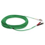 Picture of 30m LC to ST Green OM4 Duplex OFNR (Riser-Rated) Fiber Patch Cable