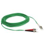 Picture of 30m LC to ST Green OM4 Duplex OFNR (Riser-Rated) Fiber Patch Cable