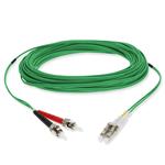 Picture of 30m LC to ST Green OM4 Duplex OFNR (Riser-Rated) Fiber Patch Cable