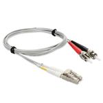 Picture of 3m ST to LC Gray OM4 Duplex OFNR (Riser-Rated) TAA Fiber Patch Cable