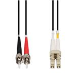 Picture of 5m ST to LC Black OM3 Duplex OFNR (Riser-Rated) Fiber Patch Cable