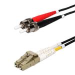 Picture of 5m ST to LC Black OM3 Duplex OFNR (Riser-Rated) Fiber Patch Cable