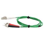 Picture of 6m ST to LC Green OM4 Duplex OFNR (Riser-Rated) Fiber Patch Cable