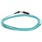 Picture of 1m ST to MT-RJ Aqua OM3 Duplex OFNR (Riser-Rated) Fiber Patch Cable