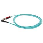 Picture of 5m ST to MT-RJ Aqua OM3 Duplex OFNR (Riser-Rated) Fiber Patch Cable