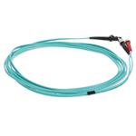 Picture of 5m ST to MT-RJ Aqua OM3 Duplex OFNR (Riser-Rated) Fiber Patch Cable