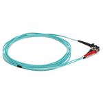 Picture of 5m ST to MT-RJ Aqua OM3 Duplex OFNR (Riser-Rated) Fiber Patch Cable