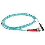 Picture of 5m ST to MT-RJ Aqua OM3 Duplex OFNR (Riser-Rated) Fiber Patch Cable