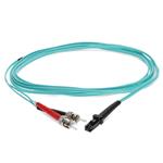 Picture of 5m ST to MT-RJ Aqua OM3 Duplex OFNR (Riser-Rated) Fiber Patch Cable
