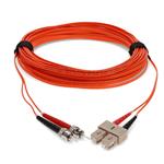 Picture of 15m ST to SC Orange OM1 Duplex OFNR (Riser-Rated) MMF Fiber Patch Cable