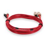 Picture of 1m ST to SC Red OM1 Duplex OFNR (Riser-Rated) MMF Fiber Patch Cable