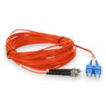 Picture of 1m ST to SC Orange OS2 Duplex OFNR (Riser-Rated) SMF Fiber Patch Cable