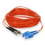 Picture of 1m ST to SC Orange OS2 Duplex OFNR (Riser-Rated) SMF Fiber Patch Cable
