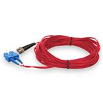 Picture of 1m ST to SC Red OS2 Duplex OFNR (Riser-Rated) SMF Fiber Patch Cable
