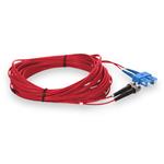 Picture of 1m ST to SC Red OS2 Duplex OFNR (Riser-Rated) SMF Fiber Patch Cable