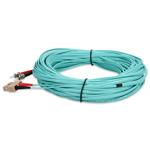 Picture of 20m ST to SC Aqua OM4 Duplex OFNR (Riser-Rated) Fiber Patch Cable
