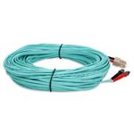 Picture of 20m ST to SC Aqua OM4 Duplex OFNR (Riser-Rated) Fiber Patch Cable