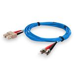 Picture of 2m ST to SC Blue OM1 Duplex OFNR (Riser-Rated) MMF Fiber Patch Cable