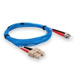 Picture of 2m ST to SC Blue OM1 Duplex OFNR (Riser-Rated) MMF Fiber Patch Cable
