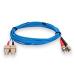 Picture of 2m ST to SC Blue OM1 Duplex OFNR (Riser-Rated) MMF Fiber Patch Cable