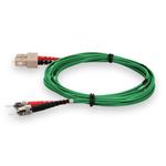 Picture of 2m ST to SC Green OM1 Duplex OFNR (Riser-Rated) MMF Fiber Patch Cable