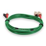 Picture of 2m ST to SC Green OM1 Duplex OFNR (Riser-Rated) MMF Fiber Patch Cable