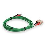 Picture of 2m ST to SC Green OM1 Duplex OFNR (Riser-Rated) MMF Fiber Patch Cable