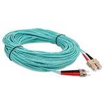 Picture of 40m ST to SC Aqua OM4 Duplex OFNR (Riser-Rated) Fiber Patch Cable