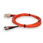 Picture of 4m ST to SC Orange OM1 Duplex OFNR (Riser-Rated) MMF Fiber Patch Cable