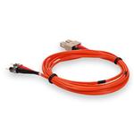 Picture of 4m ST to SC Orange OM1 Duplex OFNR (Riser-Rated) MMF Fiber Patch Cable