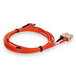 Picture of 4m ST to SC Orange OM1 Duplex OFNR (Riser-Rated) MMF Fiber Patch Cable