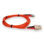 Picture of 4m ST to SC Orange OM1 Duplex OFNR (Riser-Rated) MMF Fiber Patch Cable
